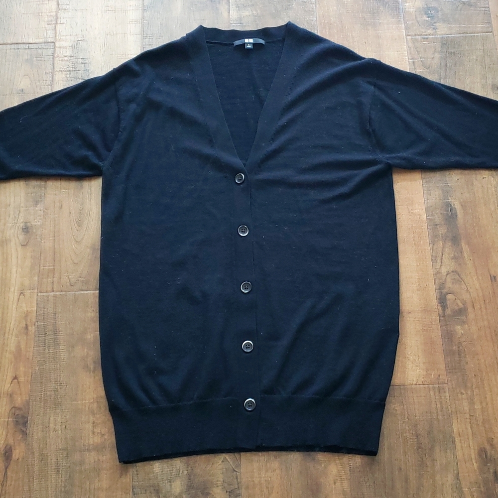 Uniqlo black wool cardigan